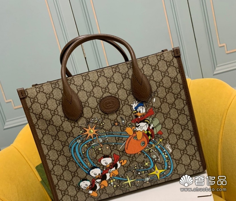 Gucci古馳唐老鴨托特手持包