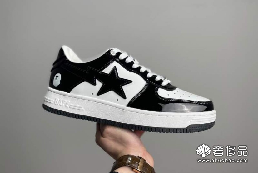 猿人頭bape sta low 經典潮流漆皮低幫時尚板鞋