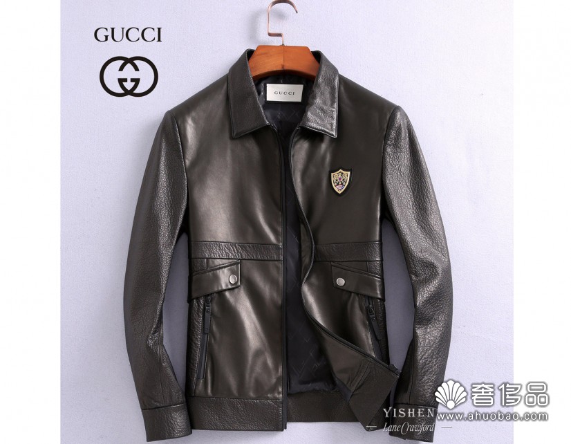 古馳（GUCCI）官網同款皮夾克